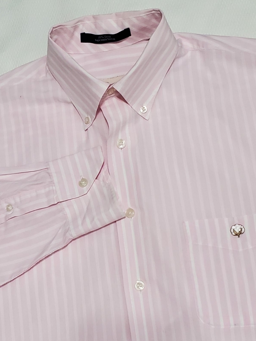 Cotton Brothers Pink Long Sleeve Button Down Shirt Mens Medium
